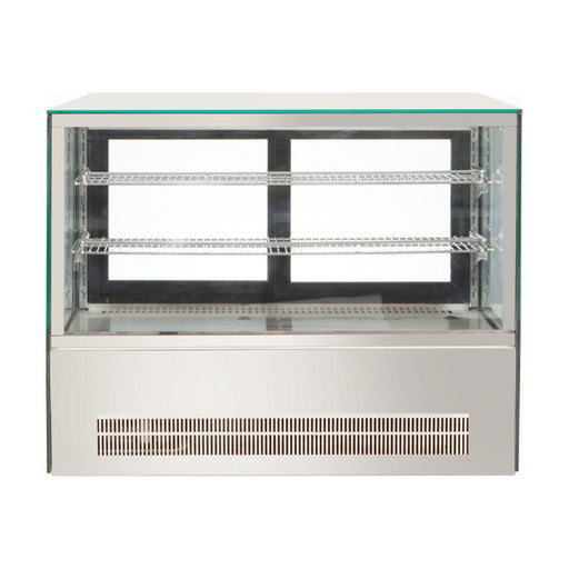 Bonvue Counter Top Square 2 Shelves Glass Cold Food Display 900mm - GN-900RT