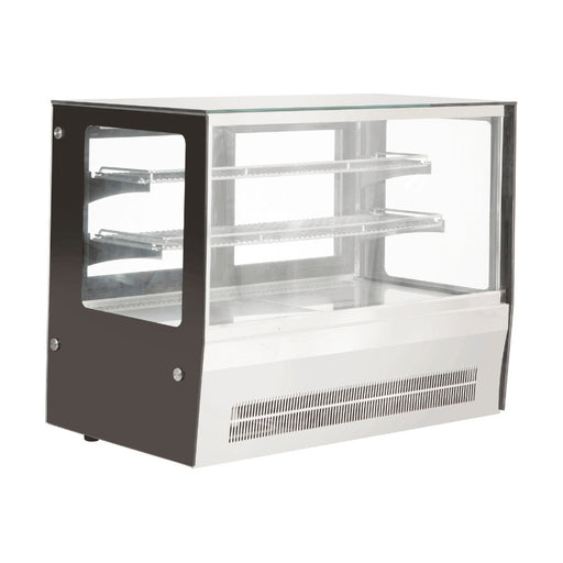 Bonvue Counter Top Square 2 Shelves Glass Cold Food Display 900mm - GN-900RT