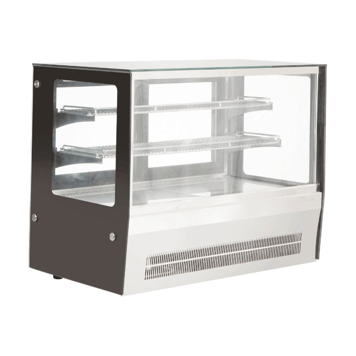 Bonvue Counter Top Square 2 Shelves Glass Cold Food Display 900mm - GN-900RT