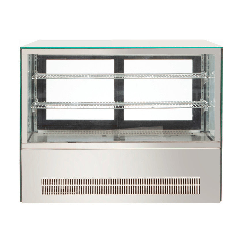 Bonvue Counter Top Square 2 Shelves Glass Cold Food Display 900mm - GN-900RT