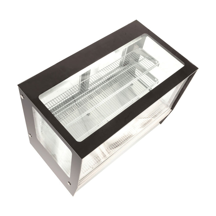 Bonvue Counter Top Square 2 Shelves Glass Cold Food Display 900mm - GN-900RT