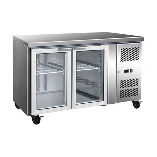Thermaster 2 Glass Door Gastronorm Bench Fridge 313L - GN2100TNG
