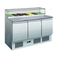 Thermaster Three Door Salad Marble Prep Top - GNS1300E