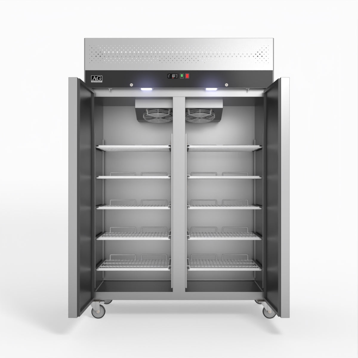 AG Upright Double Stainless Steel Door Freezer 1000L - GNX1000BT