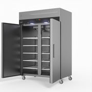 AG Upright Double Stainless Steel Door Freezer 1000L - GNX1000BT