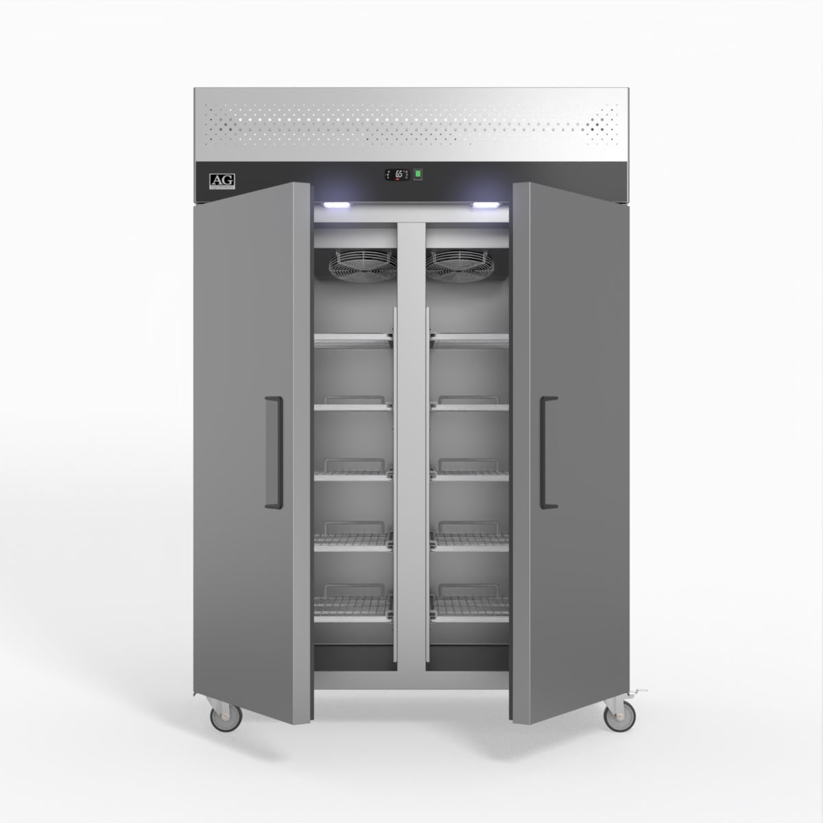 AG Upright Double Stainless Steel Door Fridge 1000L - GNX1000TN