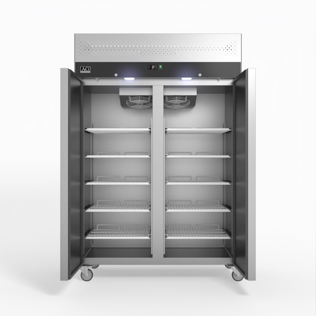 AG Upright Double Stainless Steel Door Fridge 1000L - GNX1000TN