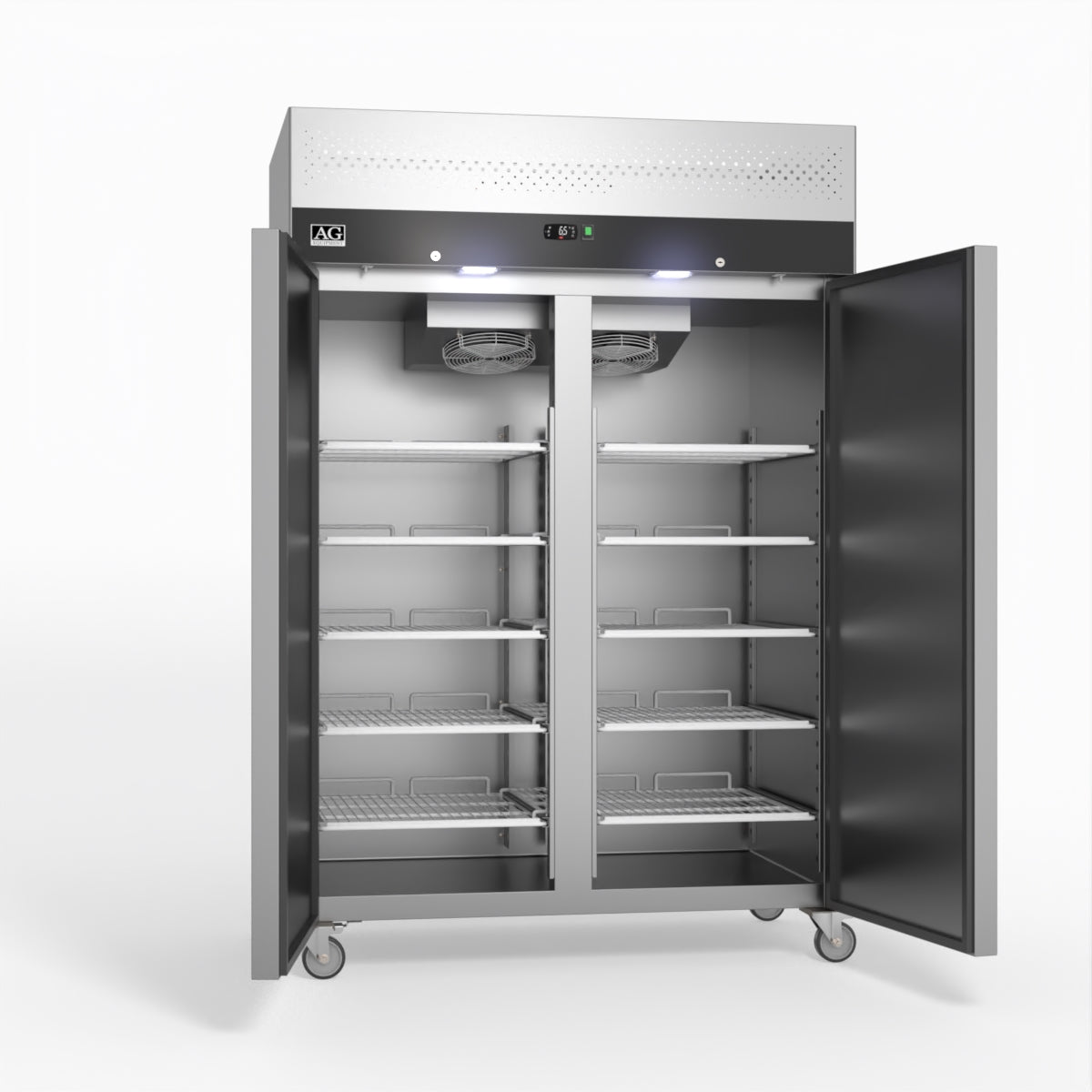 AG Upright Double Stainless Steel Door Fridge 1000L - GNX1000TN