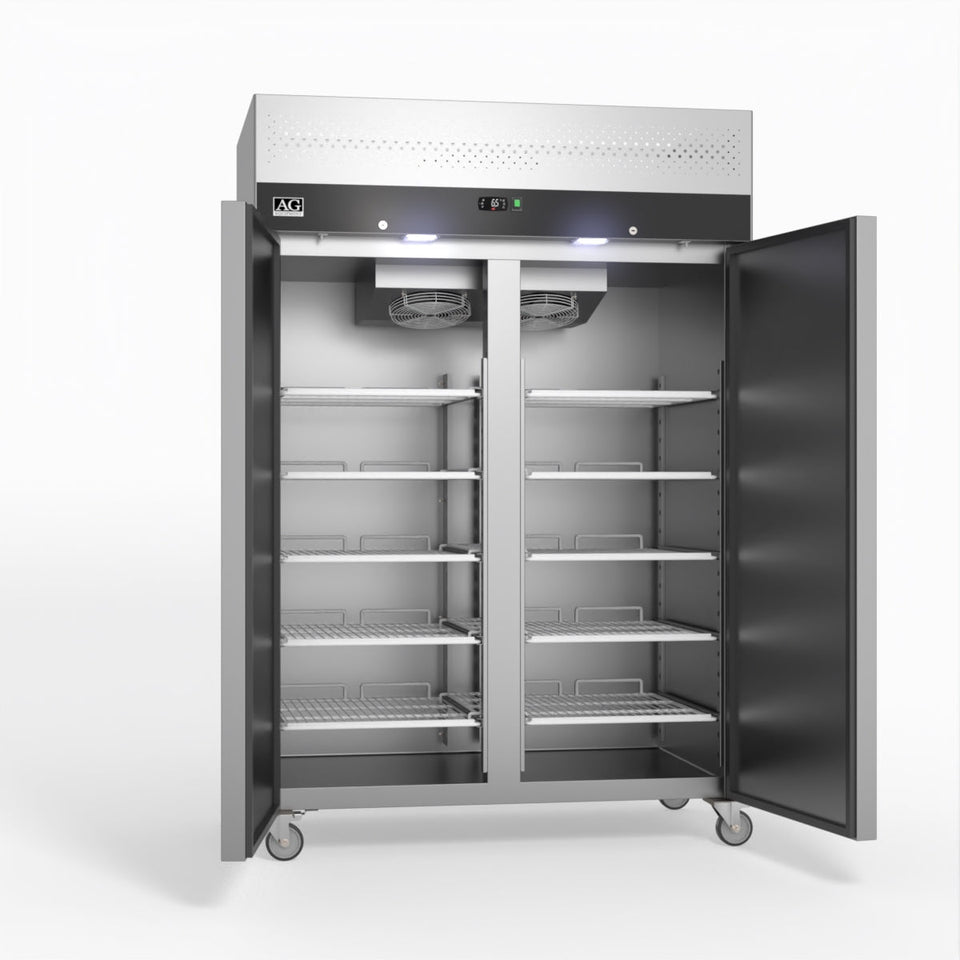 AG Upright Double Stainless Steel Door Fridge 1000L - GNX1000TN