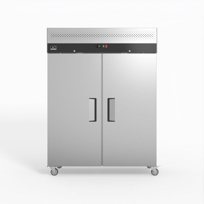 AG Upright Double Stainless Steel Door Freezer 1300L - GNX1400BT