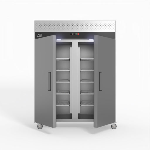AG Upright Double Stainless Steel Door Freezer 1300L - GNX1400BT