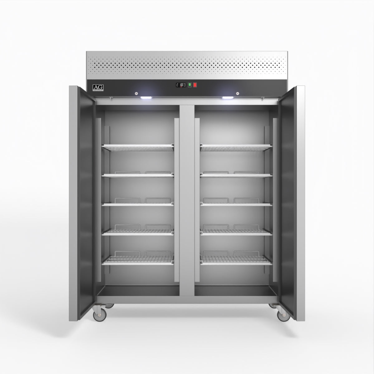 AG Upright Double Stainless Steel Door Freezer 1300L - GNX1400BT