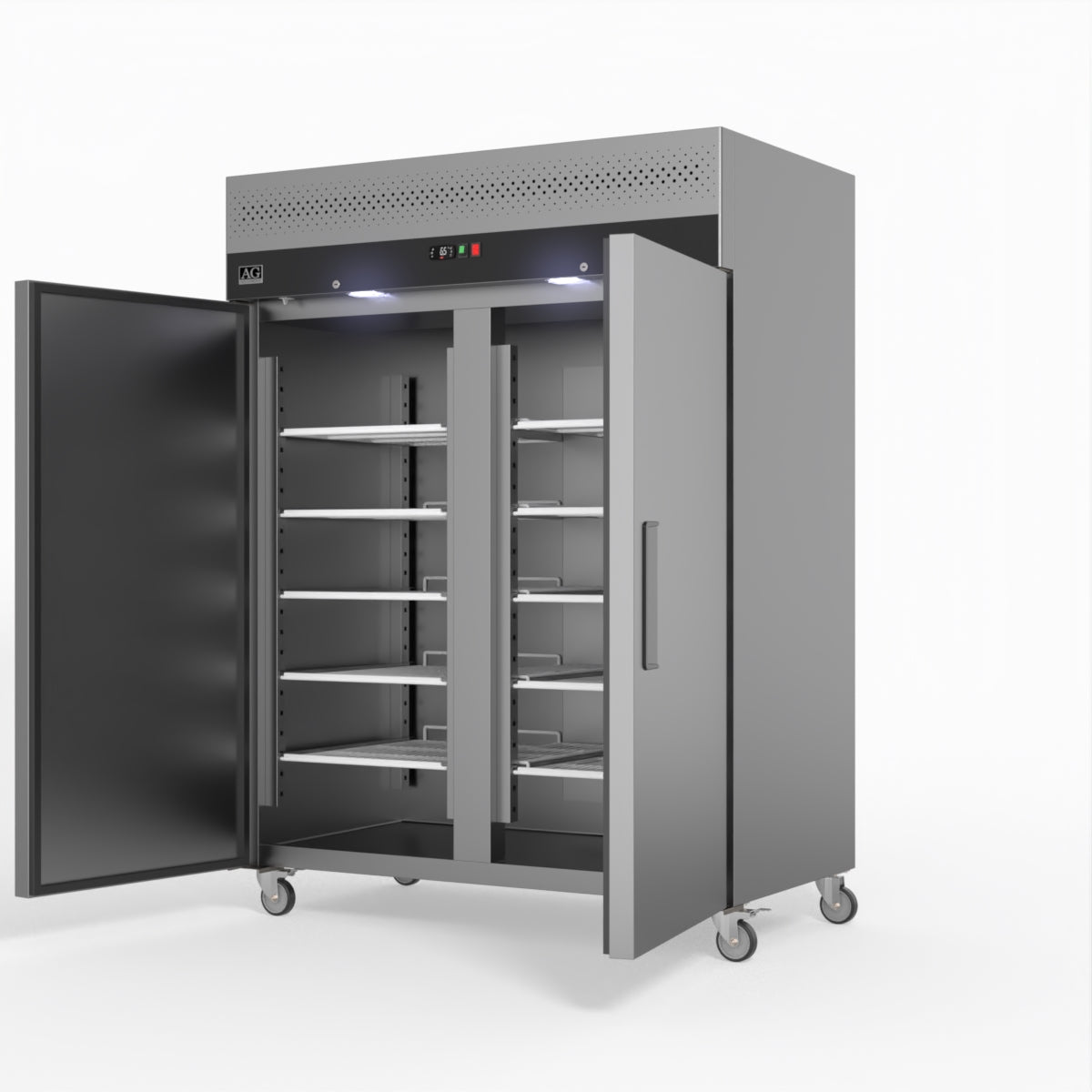AG Upright Double Stainless Steel Door Freezer 1300L - GNX1400BT