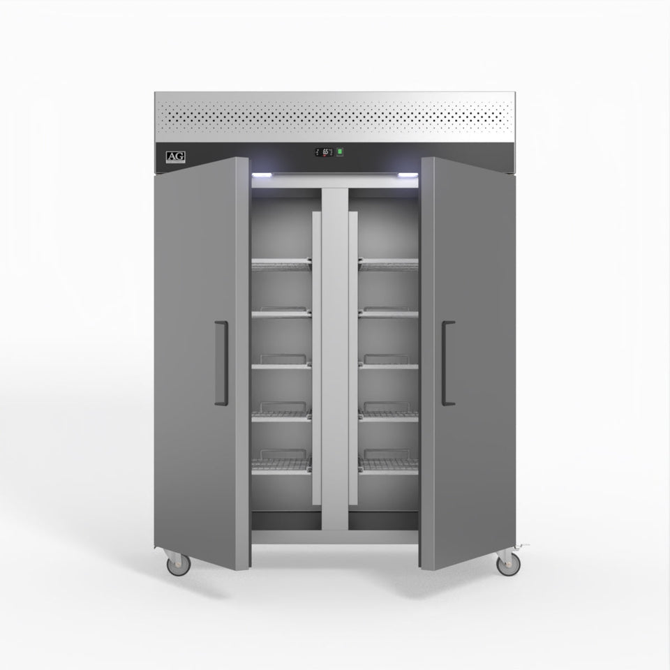 AG Upright Double Stainless Steel Door Fridge 1300L - GNX1400TN