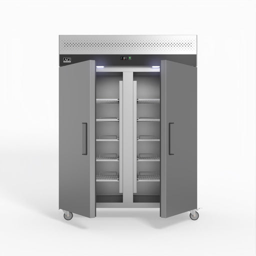 AG Upright Double Stainless Steel Door Fridge 1300L - GNX1400TN