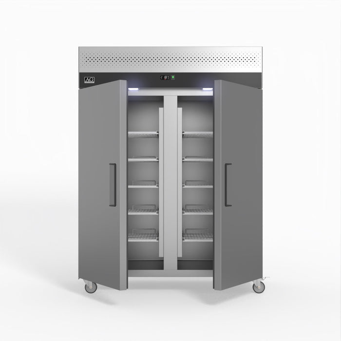 AG Upright Double Stainless Steel Door Fridge 1300L - GNX1400TN