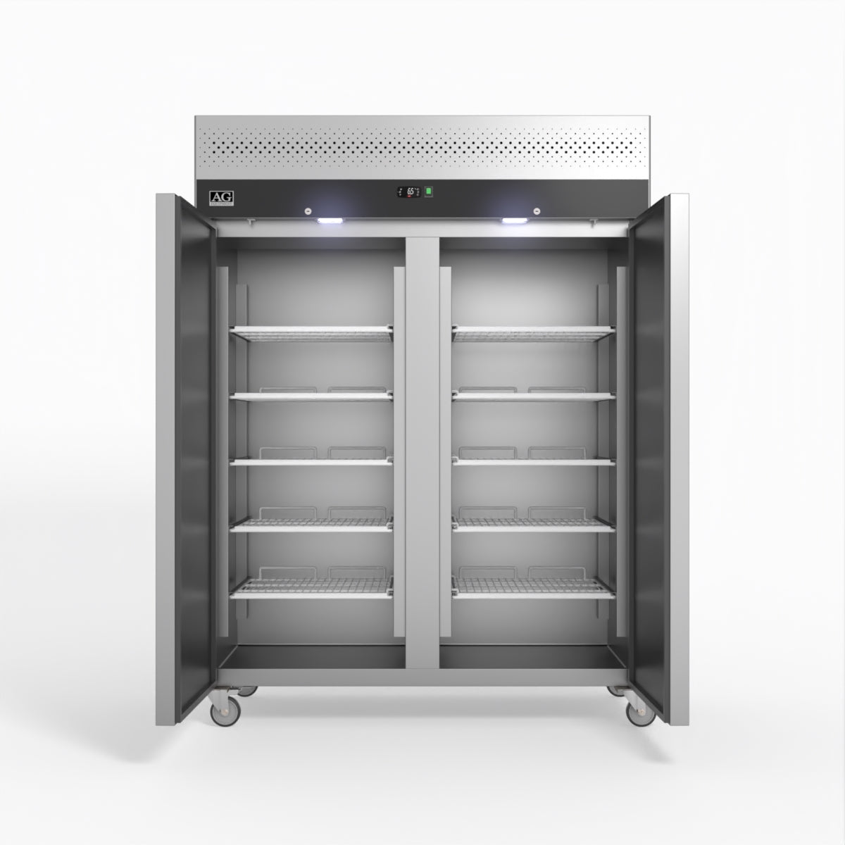 AG Upright Double Stainless Steel Door Fridge 1300L - GNX1400TN