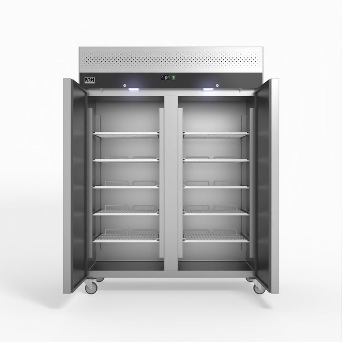 AG Upright Double Stainless Steel Door Fridge 1300L - GNX1400TN
