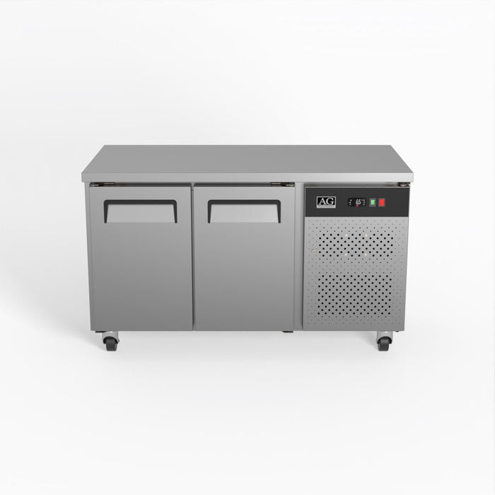 AG Commercial Two Door Worktop / Under Bench Freezer 700mm Depth 282L - GNX2100BT
