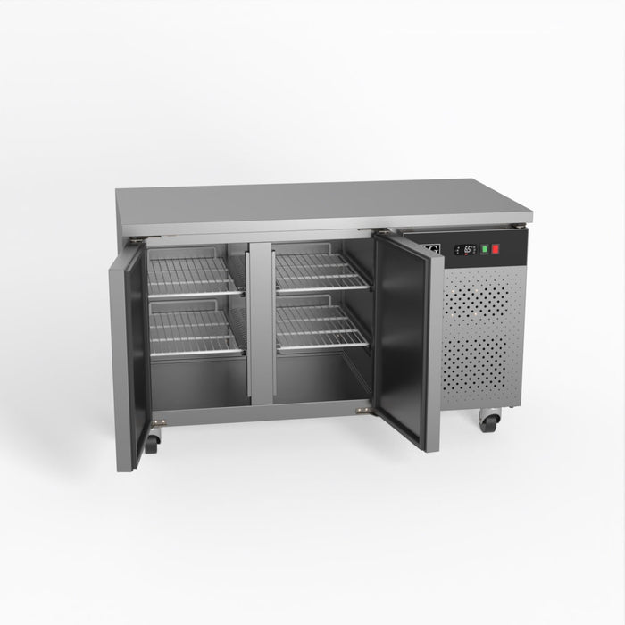 AG Commercial Two Door Worktop / Under Bench Freezer 700mm Depth 282L - GNX2100BT