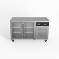 AG Commercial Two Glass Door Worktop / Under Bench Display Fridge 700mm Depth 282L - GNX2100TNG