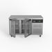 AG Commercial Two Glass Door Worktop / Under Bench Display Fridge 700mm Depth 282L - GNX2100TNG