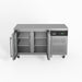 AG Commercial Two Glass Door Worktop / Under Bench Display Fridge 700mm Depth 282L - GNX2100TNG
