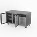 AG Commercial Two Glass Door Worktop / Under Bench Display Fridge 700mm Depth 282L - GNX2100TNG