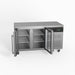 AG Commercial Two Glass Door Worktop / Under Bench Display Fridge 700mm Depth 282L - GNX2100TNG