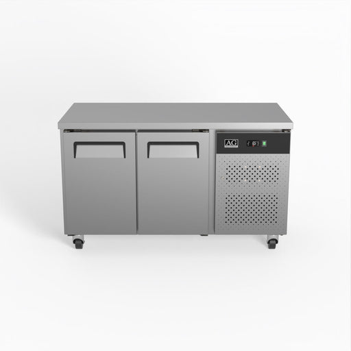 AG Two Door Commercial Worktop / Under Bench Fridge 700mm Depth 282L - GNX2100TN
