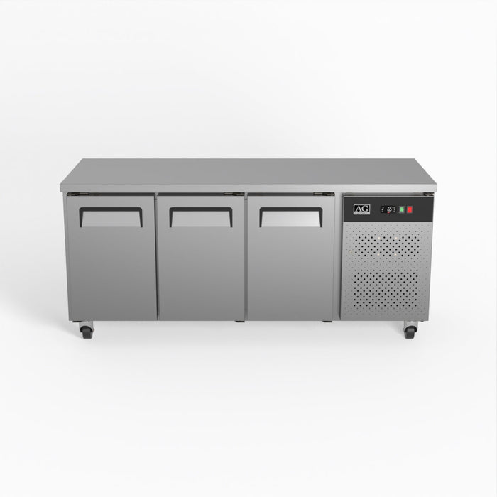 AG Commercial Three Door Worktop / Under Bench Freezer 700mm Depth 417L - GNX3100BT