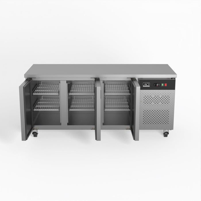 AG Commercial Three Door Worktop / Under Bench Freezer 700mm Depth 417L - GNX3100BT