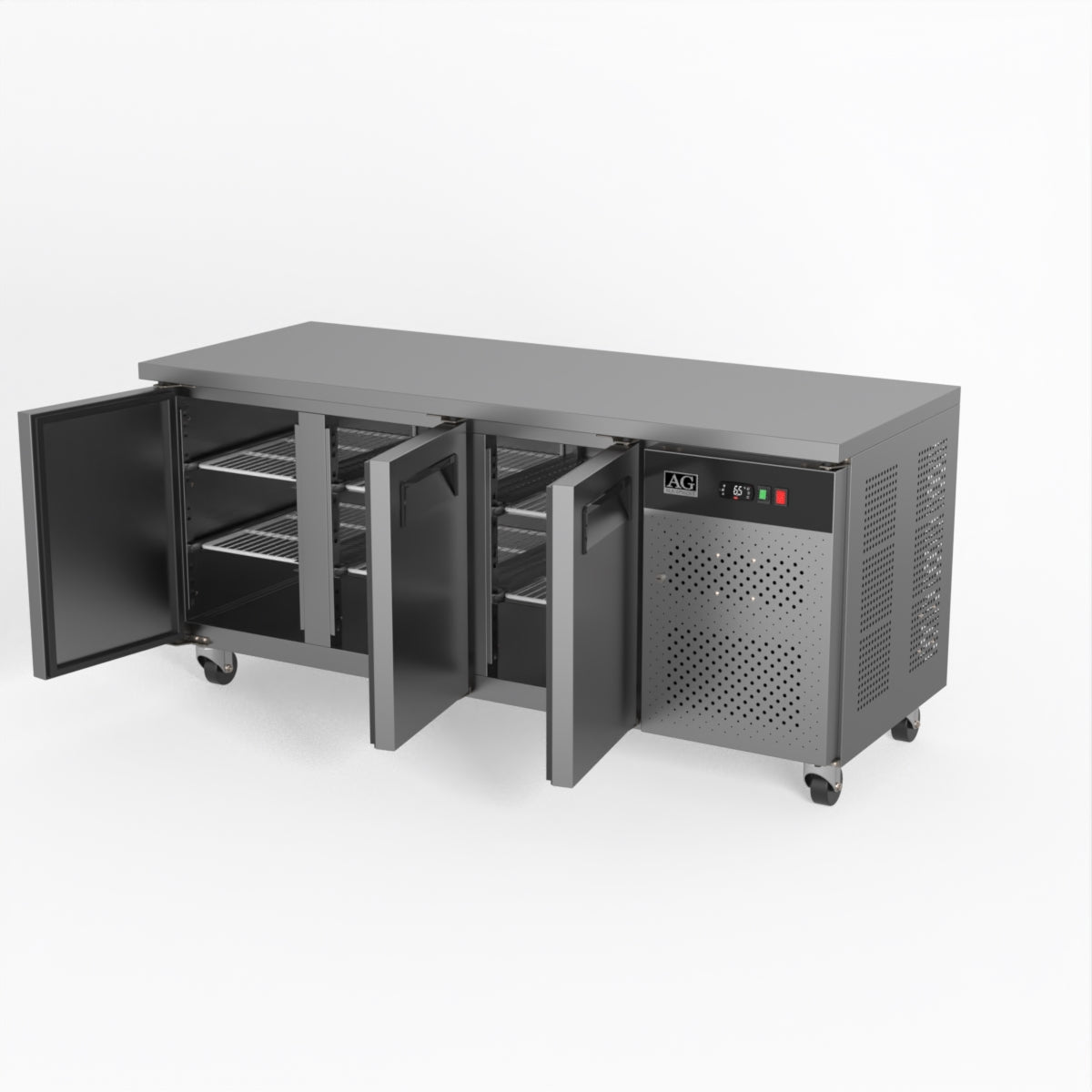 AG Commercial Three Door Worktop / Under Bench Freezer 700mm Depth 417L - GNX3100BT