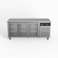 AG Three Door Commercial Glass Door Worktop / Under Bench Display Fridge 700mm Depth 417L - GNX3100TNG