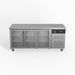 AG Three Door Commercial Glass Door Worktop / Under Bench Display Fridge 700mm Depth 417L - GNX3100TNG