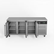 AG Three Door Commercial Glass Door Worktop / Under Bench Display Fridge 700mm Depth 417L - GNX3100TNG