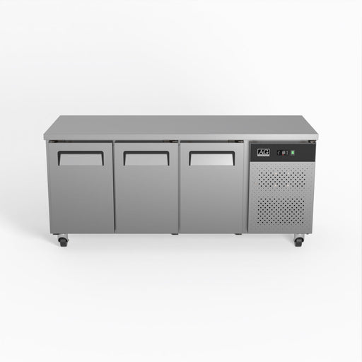 AG Three Door Commercial Worktop / Under Bench Fridge 700mm Depth 417L - GNX3100TN