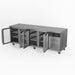 AG Commercial Four Glass Door Worktop / Under Bench Display Fridge 700mm Depth 553L - GNX4100TNG