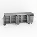 AG Commercial Four Glass Door Worktop / Under Bench Display Fridge 700mm Depth 553L - GNX4100TNG