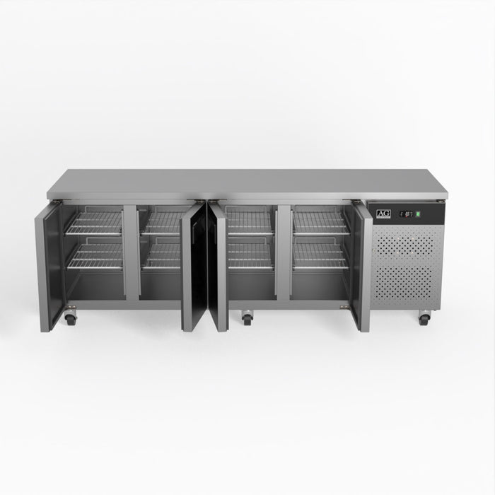 AG Commercial Four Door Worktop / Under Bench Fridge 700mm Depth 553L - GNX4100TN