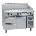 Waldorf 800 Series 1200mm Gas Griddle Low Back Version - Refrigerated Base - GPL8120G-RB