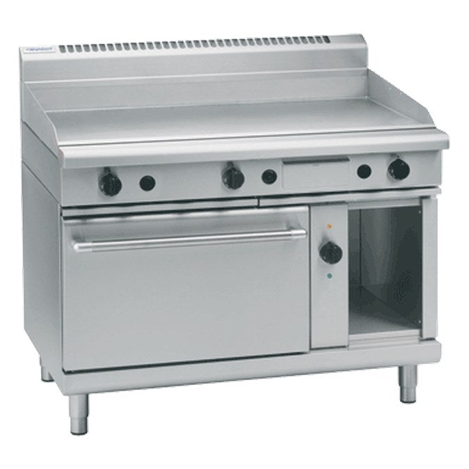 Waldorf 800 Series 1200mm Gas Griddle Electric Convection Oven Range Low Back Version - GPL8121GEC