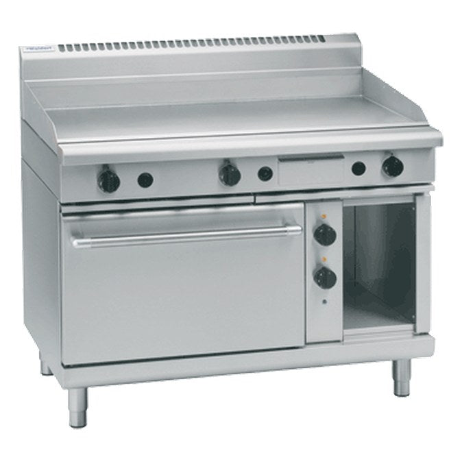 Waldorf 800 Series 1200mm Gas Griddle Electric Static Oven Range Low Back Version - GPL8121GE