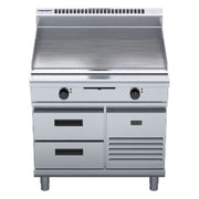 Waldorf 800 Series 900mm Electric Griddle - Refrigerated Base - GP8900E-RB