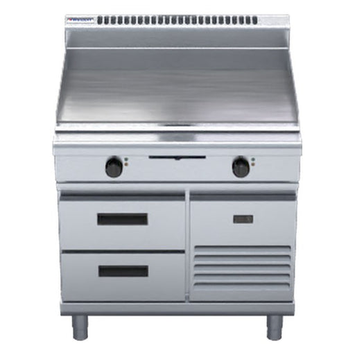 Waldorf 800 Series 900mm Electric Griddle - Refrigerated Base - GP8900E-RB
