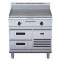 Waldorf 800 Series 900mm Electric Griddle - Refrigerated Base - GP8900E-RB