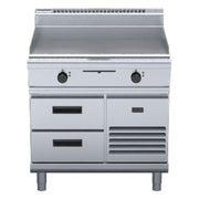 Waldorf 800 Series 900mm Electric Griddle - Refrigerated Base - GP8900E-RB