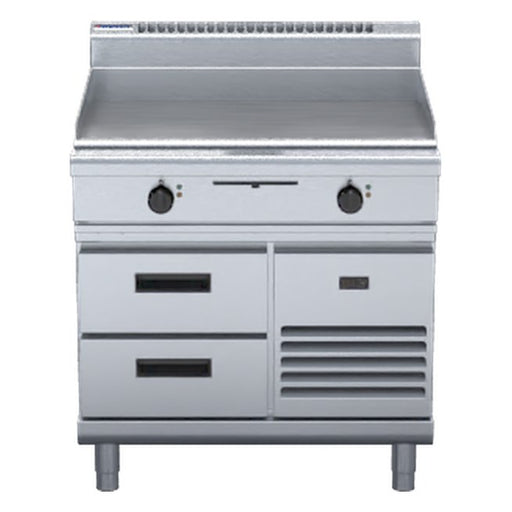 Waldorf 800 Series 900mm Electric Griddle - Refrigerated Base - GP8900E-RB