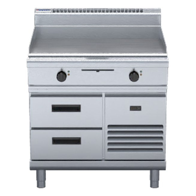 Waldorf 800 Series 900mm Electric Griddle - Refrigerated Base - GP8900E-RB