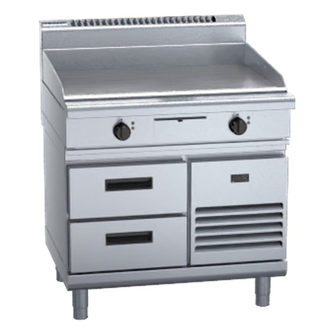 Waldorf 800 Series 900mm Electric Griddle - Refrigerated Base - GP8900E-RB
